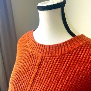 Sweet Rome | Sweater | XL | Orange | Waffle texture